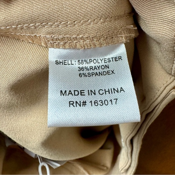 NEW Princess Polly Veronika Pants Flare Leg Trousers Beige US 4 NWT - Picture 12 of 16